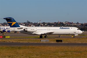 Alliance Airlines Fokker F100 VH-FKC at Kingsford Smith