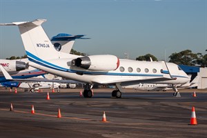 Guardian Gulfstream IV-A Gulfstream G-IV N740JA at Kingsford Smith