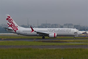 Virgin Australia Airlines Boeing 737-MAX8 VH-8IE at Kingsford Smith