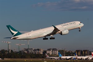 Cathay Pacific Airways Airbus A350-900 B-LQB at Kingsford Smith