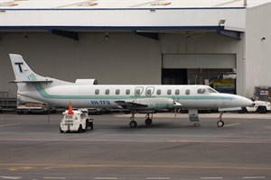 Transair Fairchild Metro II VH-TFQ at Kingsford Smith