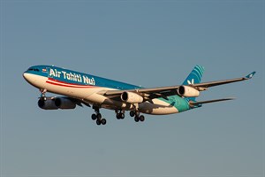 Air Tahiti Nui Airbus A340-300 F-OSUN at Kingsford Smith