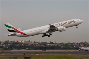 Emirates Airlines Airbus A340-500 A6-ERC at Kingsford Smith