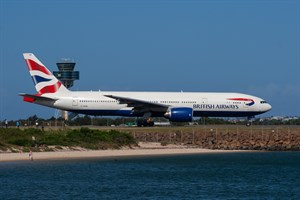 British Airways Boeing 777-200ER G-YMMK at Kingsford Smith